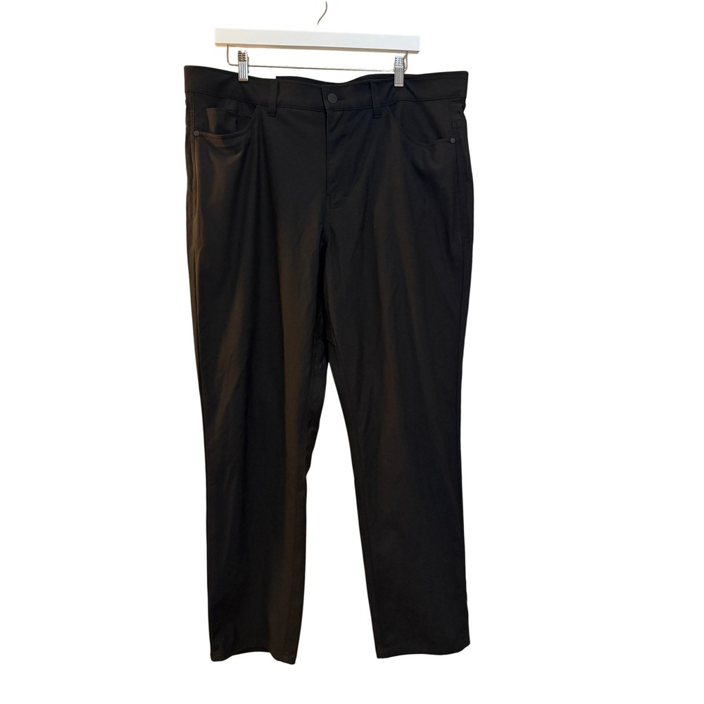 DKNY Universal Tech Pant Mens 38x30 Black Slim Fit Water Repellent NWT